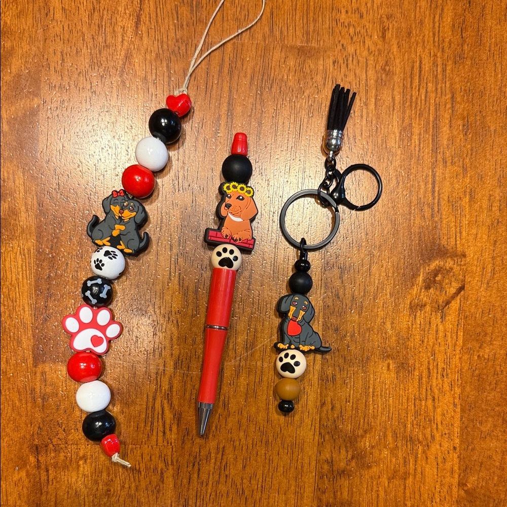 Dachshund Themed Accessory Set -Multicolor